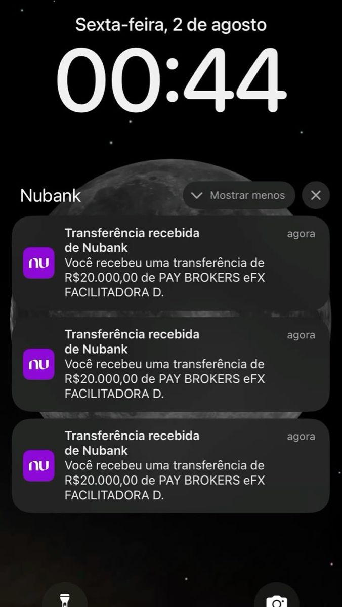 Print de comprovante enviado por um membro do clube